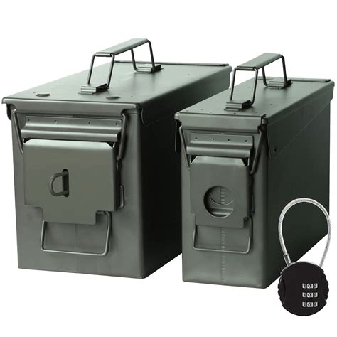 metal ammo box lock|lockable ammunition storage box.